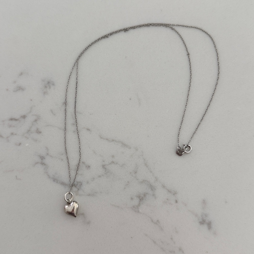 Sterling silver heart necklace